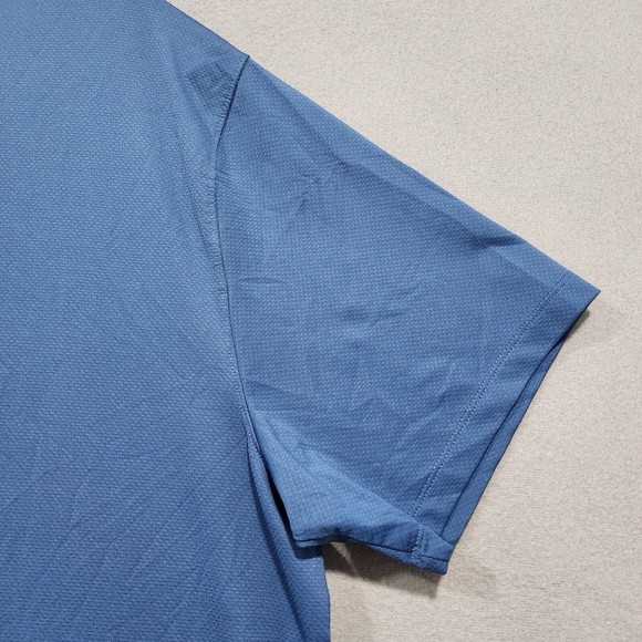 Nike Polo Shirt Mens XL Blue Solid Nike Dri-Fit Standard Fit Short Sleeve - Picture 14 of 16